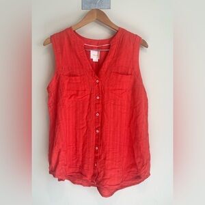 Maeve Anthropologie Women’s Collared Button Down Shirt Size 12 Minimalist Boho